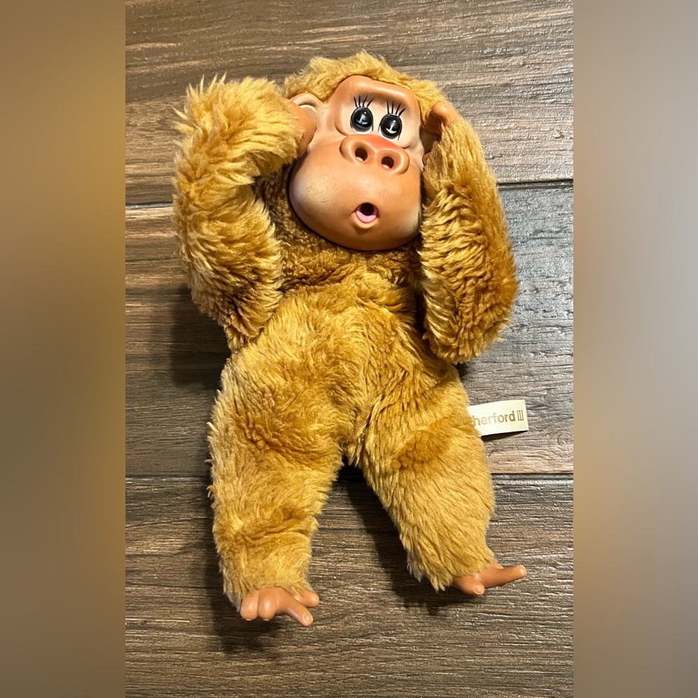 Vintage Russ Berrie & CO‎ Rutherford III Thumb Sucking Plush Monkey - Picture 4 of 9